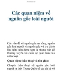 Các quan niệm về nguồn gốc loài người