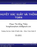 Bài giảng Lý thuyết xác suất và thống kê toán: Chương 1 - Phạm Thị Hồng Thắm