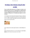 Sử dụng Color Scheme trong tổ chức sự kiện