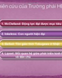 Báo cáo: Các nghiên cứu của trường phái hiện đại hóa cổ điển