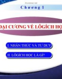 Bài giảng Lôgích học: Chương 1 - ĐH Kinh tế TP.HCM