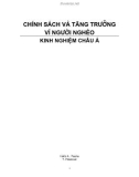 Chính sách và tăng trưởng vì người nghèo kinh nghiệm châu Á