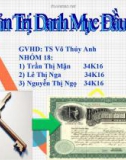 Thuyết trình Quản trị danh mục đầu tư