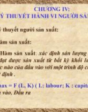 Bài giảng LÝ THUYẾT HÀNH VI NGƯỜI SẢN XUẤt