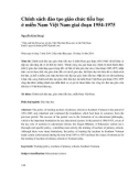 Chính sách đào tạo giáo chức tiểu học ở miền Nam Việt Nam giai đoạn 1954-1975