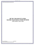 Đề thi kết thúc môn kinh tế lượng 2006