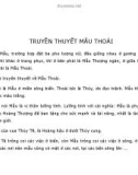 TRUYỀN THUYẾT MẪU THOẢI