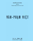 Ngôn ngữ học - Văn phạm Việt: Phần 1