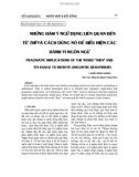 Những hàm ý ngữ dụng liên quan đến từ thì và cách dùng nó để biểu hiện các hành vi ngôn ngữ