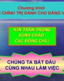 TỔ CHỨC CƠ SỞ ĐẢNG VÀ XÂY DỰNG ĐẢNG Ở CƠ SỞ