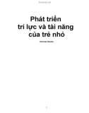 Phát triển tài năng và trí thông minh của trẻ em: Phần 1