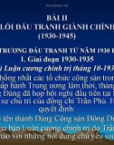 Bài giảng: Đường lối đấu tranh giành chính quyền