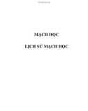 MẠCH HỌC - LỊCH SỬ MẠCH HỌC