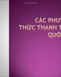 Một số phương thức thanh toán quốc tế