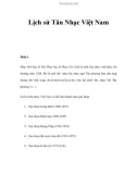 Lịch sử Tân Nhạc Việt Nam - Phần I