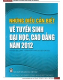 Những điều cần biết về tuyển sinh ĐH, CĐ năm 2012