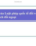 Vai trò của Luật pháp quốc tế đối với chính sách đối ngoại