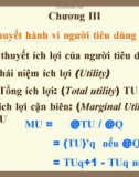 Lý thuyết về hành vi người tiêu dùng