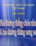 Bài giảng Hình học 11 - Tiết 17: Hai đường thẳng chéo nhau và hai đường thẳng song song (Trường THPT Võ Nhai)