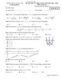 Đề thi thử TN THPT môn Toán năm học 2021-2022 (Lần 1) - Sở GD-KH&CN Bạc Liêu (Mã đề 132)