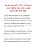 ĐẠI THẮNG MÙA XUÂN NĂM 1975 - ĐẠI THẮNG CỦA SỨC MẠNH ĐOÀN KẾT DÂN TỘC_2