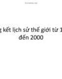 Bài giảng Lịch sử 12: Tổng kết lịch sử thế giới từ 1945 đến 2000