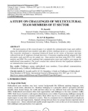 A study on challenges of multicultural team members of it sector