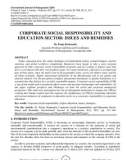 Corporate social responsibility and education sector: issues and remedies