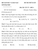 ĐỀ THI THỬ TUYỂN SINH ĐẠI HỌC ĐỀ SỐ 1 Môn Thi: VẬT LÝ BỘ GIÁO DỤC VÀ ĐÀO TẠO