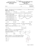 Đề thi thử tốt nghiệp THPT môn Toán năm 2020-2021 có đáp án - Trường THPT Cẩm Xuyên (Lần 1)