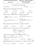 Đề thi thử tốt nghiệp THPT năm 2021 môn Toán có đáp án - Trường THPT chuyên Nguyễn Trãi (Lần 1)
