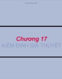 Chương 17 - KIỂM ĐỊNH GiẢ THUYẾT