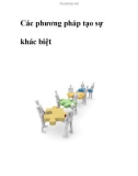 Các phương pháp tạo sự khác biệt