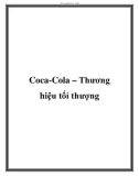 Coca-Cola – Thương hiệu tối thượng