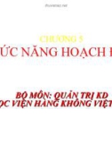 CHƯƠNG 5: LÝ THUYẾT CHỨC NĂNG HOẠCH ĐỊNH