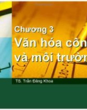 Bài giảng Quản trị học - Chương 3: Văn hóa công ty và môi trường (Trần Đăng Khoa)