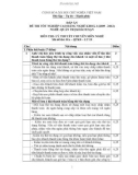 Đáp án đề thi tốt nghiệp cao đẳng nghề khoá 3 (2009 - 2012) nghề Quản trị khách sạn môn Lý thuyết chuyên môn nghề - Mã đề thi: DA QTKS - LT19