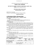 Đề thi tốt nghiệp cao đẳng nghề khoá 3 (2009 - 2012) nghề Quản trị khách sạn môn Thực hành nghề - Mã đề thi: QTKS - TH25