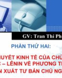 Bài giảng Học thuyết giá trị - Trần Thị Phương