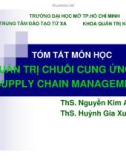 Bài giảng Quản trị chuỗi cung ứng (Supply chain management): Bài 1 - ThS. Nguyễn Kim Anh, ThS. Huỳnh Gia Xuyên