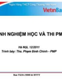 Kinh nghiệm Học và thi PMP