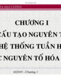 HÓA ĐẠI CƯƠNG B1 - CHƯƠNG 1 Cấu tạo nguyên tử và hệ thống tuàn hoàn các nguyên tố hóa học