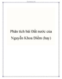 Phân tích bài Đất nước của Nguyễn Khoa Điềm