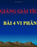 Bài giảng Giải tích 11 chương 5 bài 4: Toán vi phân hấp dẫn