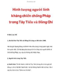 Hình tượng người lính kháng chiến chống Pháp trong Tây Tiến và Đồng Chí