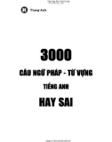 3000 câu ngữ pháp - từ vựng tiếng Anh hay sai: Phần 1