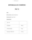 EFFERALGAN CODÉINE (Kỳ 1)