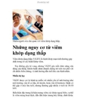 Những nguy cơ từ viêm khớp dạng thấp