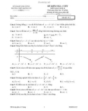 Đề kiểm tra 1 tiết môn Giải Tích 12 - THPT Krông Nô - Mã đề 012