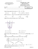 Đề kiểm tra 1 tiết môn Giải Tích 12 - THPT Krông Nô - Mã đề 011